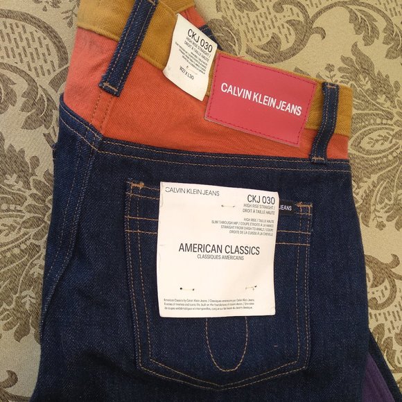 NEW Calvin Klein American Classics High Rise Straight Jeans 27 X 30 - Picture 6 of 7